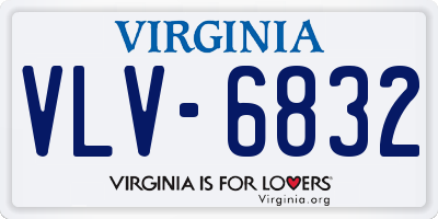 VA license plate VLV6832