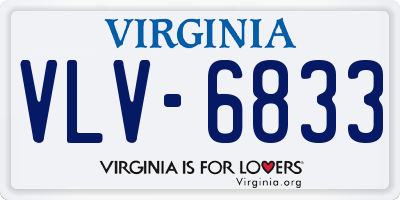 VA license plate VLV6833