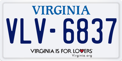 VA license plate VLV6837