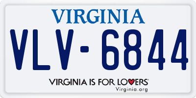 VA license plate VLV6844