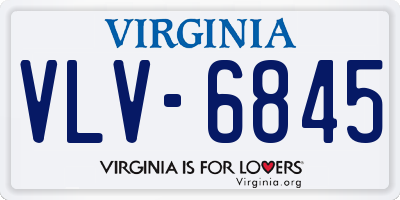 VA license plate VLV6845