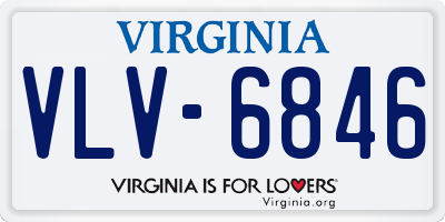 VA license plate VLV6846