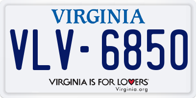 VA license plate VLV6850