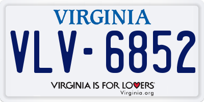 VA license plate VLV6852