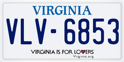 VA license plate VLV6853