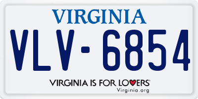 VA license plate VLV6854