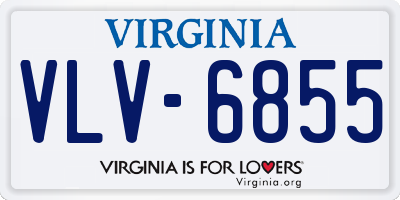 VA license plate VLV6855