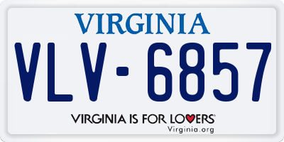 VA license plate VLV6857