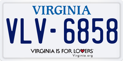 VA license plate VLV6858