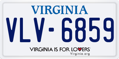 VA license plate VLV6859