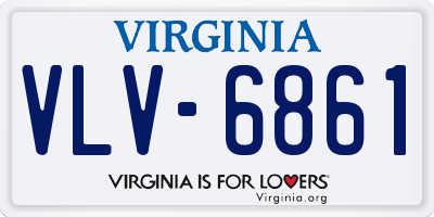 VA license plate VLV6861