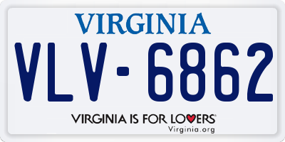 VA license plate VLV6862