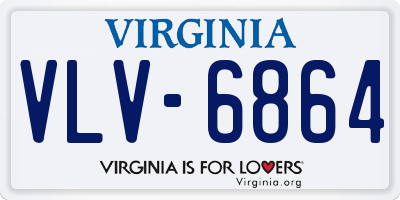 VA license plate VLV6864