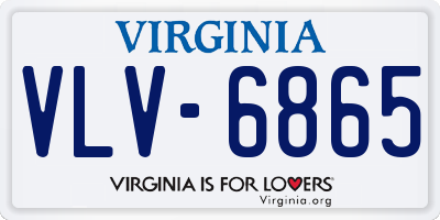 VA license plate VLV6865