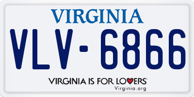 VA license plate VLV6866