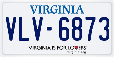 VA license plate VLV6873