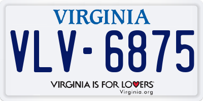 VA license plate VLV6875