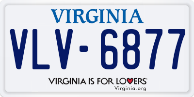 VA license plate VLV6877