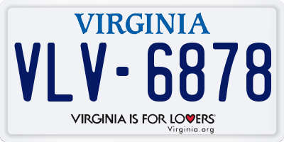 VA license plate VLV6878