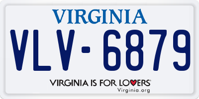 VA license plate VLV6879