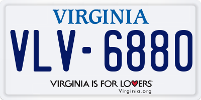 VA license plate VLV6880