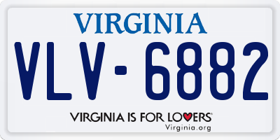 VA license plate VLV6882