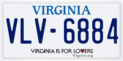 VA license plate VLV6884