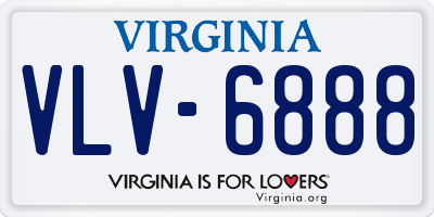 VA license plate VLV6888