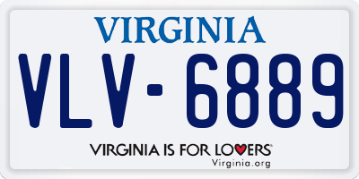 VA license plate VLV6889