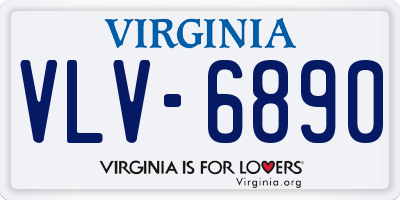 VA license plate VLV6890