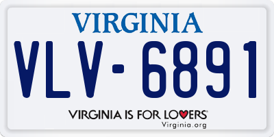 VA license plate VLV6891