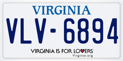 VA license plate VLV6894