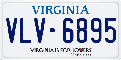 VA license plate VLV6895