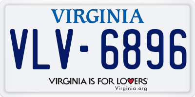 VA license plate VLV6896