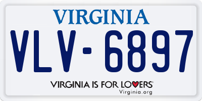 VA license plate VLV6897