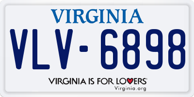 VA license plate VLV6898