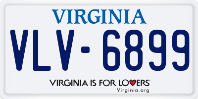 VA license plate VLV6899