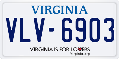 VA license plate VLV6903