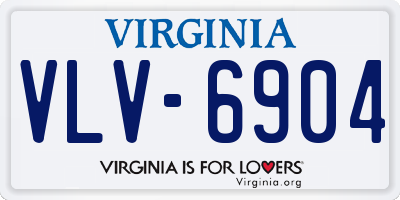 VA license plate VLV6904