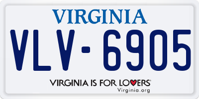 VA license plate VLV6905