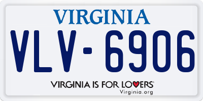 VA license plate VLV6906