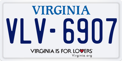 VA license plate VLV6907