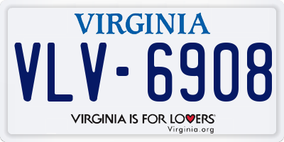 VA license plate VLV6908