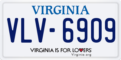 VA license plate VLV6909