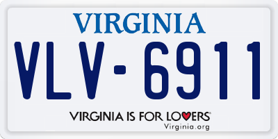 VA license plate VLV6911