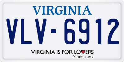 VA license plate VLV6912