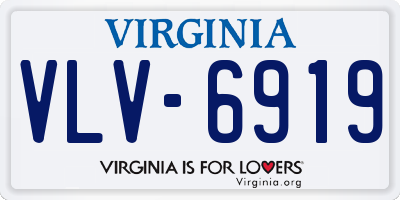 VA license plate VLV6919