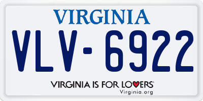 VA license plate VLV6922