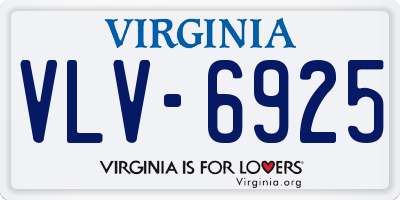 VA license plate VLV6925