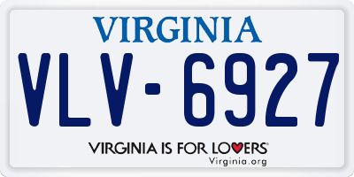 VA license plate VLV6927